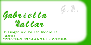 gabriella mallar business card